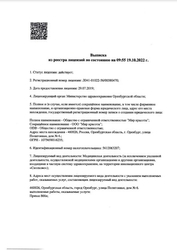 Лицензия клиники Vitamin (Витамин) — № Л041 -01022-56/00380470 от 29 июля 2019