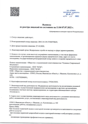 Лицензия клиники Клиника Современной Медицины на Куконковых 142 — № ЛО41-01139-37/00570625 от 27 октября 2020