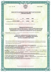 Лицензия клиники Академия здоровья в г. Игра — №8