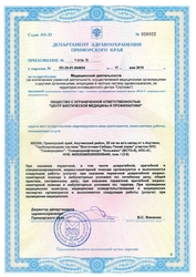 Лицензия клиники Eclinic (Еклиник) — № ЛО-25-01-004654 от 17 мая 2019