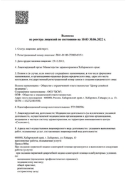 Лицензия клиники Доктор А на Гайдара — № Л041-01189-27/00345151 от 25 декабря 2013