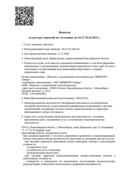 Лицензия клиники Инвитро на Партизана Железняка — № ЛО-54-01-006128 от 11 декабря 2020