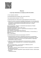 Лицензия клиники Глазная клиника Сокол на Большой Садовой — № Л041-01050-61/00555303 от 25 марта 2020