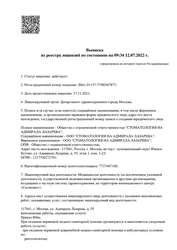 Лицензия клиники Все свои! Бунинская Аллея — № Л041-01137-77/00367877 от 17 ноября 2021