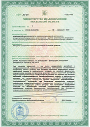 Лицензия клиники Грин Клиник — № ЛО-50-01-011745 от 18 февраля 2020