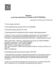 Лицензия клиники Смарт Клиник на ул. Восход — № Л041-01181-16/00340986 от 26 ноября 2018