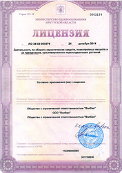 Лицензия клиники Клиника доктора Машукова Медалист — № ЛО-38-01002003 от 24 декабря 2014