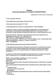 Лицензия клиники Лазерный Доктор на Варшавской — № ЛО-78-01-011720 от 25 ноября 2021