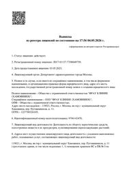 Лицензия клиники Фрау Клиник на пер. Пуговишников — — №1