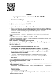 Лицензия клиники Классик Дент Детям на Авиационной — № ЛО-66-01-006879 от 21 декабря 2021