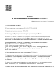 Лицензия клиники Стоматологическая клиника Этика — № Л041-01137-77/00648902 от 25 апреля 2023