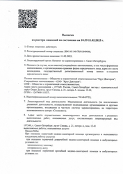 Лицензия клиники Клиника Круг докторов — № ЛО41-01148-78/01849048 от 11 февраля 2025