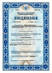 Лицензия клиники Арс Медика на Советском проспекте — № ЛО-39-01-002076 от 05 февраля 2019