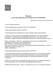 Лицензия клиники Лаборатория Гемотест на Астраханской — № Л041-01126-23/00362503 от 24 мая 2021