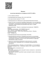 Лицензия клиники Инвитро на Лизюкова,16 — № Л041-01136-36/00574308 от 07 декабря 2020