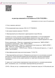 Лицензия клиники Dent Inn (Дент Инн) — № Л041-01137-77/00369013 от 27 августа 2015