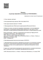 Лицензия клиники Стоматология ArpiDent (Арпидент) — № Л041-01162-50/01477197 от 31 октября 2024