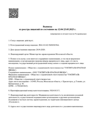 Лицензия клиники Госпиталь Красная Звезда Химки — № Л041-01162-50 /00383564 от 28 апреля 2020