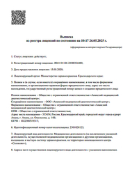 Лицензия клиники Медицинский центр Неомед на Героев Десантников — № Л041-01126-23/00324480 от 15 мая 2020