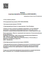 Лицензия клиники Стоматология доктора Чернявского — № Л041-01050-61/00349406 от 27 мая 2020