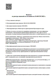 Лицензия клиники Стоматология Стомополис (ранее Народная стоматология) в ст. Отрадная — № Л041-01126-23/00367807 от 20 апреля 2018
