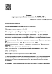 Лицензия клиники Центр МРТ Митино — № Л041-01137-77/00338529 от 16 января 2020