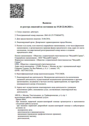 Лицензия клиники Медицинский центр Медлайн-Сервис на Сходненской — — №6