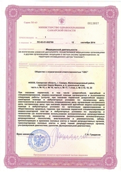Лицензия клиники Клиника репродуктивного здоровья ЭКО — № ЛО-63-01-002789 от 12 сентября 2014