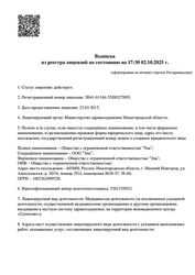 Лицензия клиники Косметология Дом LUNO (Дом Луно) — № Л041-01164-52/00327895 от 01 января 1970