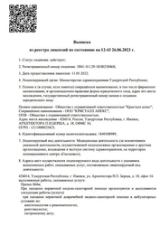 Лицензия клиники Стоматология Апекс на Архитектора Берша — № Л041-01129-18/00258468 от 11 мая 2022