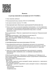 Лицензия клиники Маммологический центр L7 на Батырая — № Л041-01172-05/00358084 от 17 октября 2022
