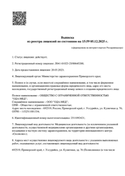 Лицензия клиники Центр восстановления здоровья — № Л041-01023-25/00645200 от 20 марта 2023