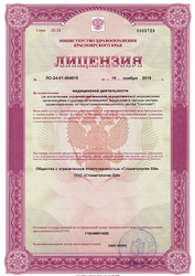 Лицензия клиники Alma Dental Clinic (Алма Дентал Клиник) — № ЛО-24-01-004615 от 15 ноября 2019