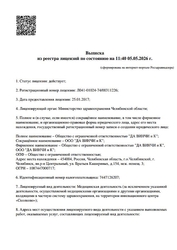 Лицензия клиники ДаВинчи и К — № Л041-01024-74/00311226 от 25 января 2017