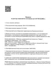 Лицензия клиники Эльфея — № Л041-01136-36/00634422 от 29 декабря 2022