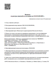 Лицензия клиники Госпиталь Красная Звезда Балашиха — № Л041-01162-50/01898106 от 21 февраля 2025
