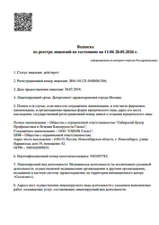 Лицензия клиники Клиника Глазка — № Л041-01125-54/00561304 от 30 июля 2019