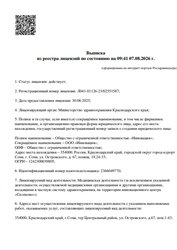 Лицензия клиники Clean Clinic (Клин Клиник) — № Л041-01126-23/02551587 от 30 июня 2025