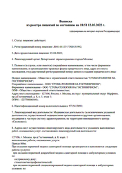 Лицензия клиники Все свои! на Окружной — № Л041-01137-77/00151992 от 25 апреля 2022