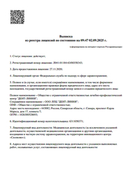 Лицензия клиники Дент Линия — — №1