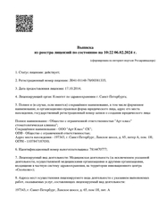 Лицензия клиники Стоматология Арт Класс — № Л041-01148-78/00381335 от 17 октября 2014