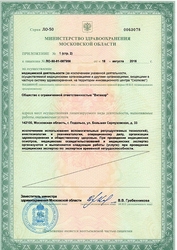 Лицензия клиники ВитаКор — — №2