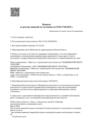 Лицензия клиники Практик на 12 Декабря — № Л041-01165-55 от 24 декабря 2018