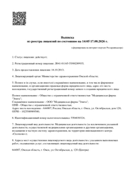 Лицензия клиники Стоматология Элита на Октябрьской 120 — № Л041-01165-55/00289935 от 16 октября 2013